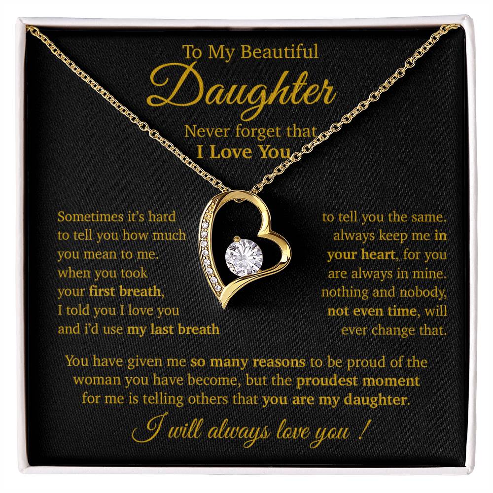 To My Daughter Necklace, Daughter Father Necklace, Daughter Gift From Dad, Mom 8_11