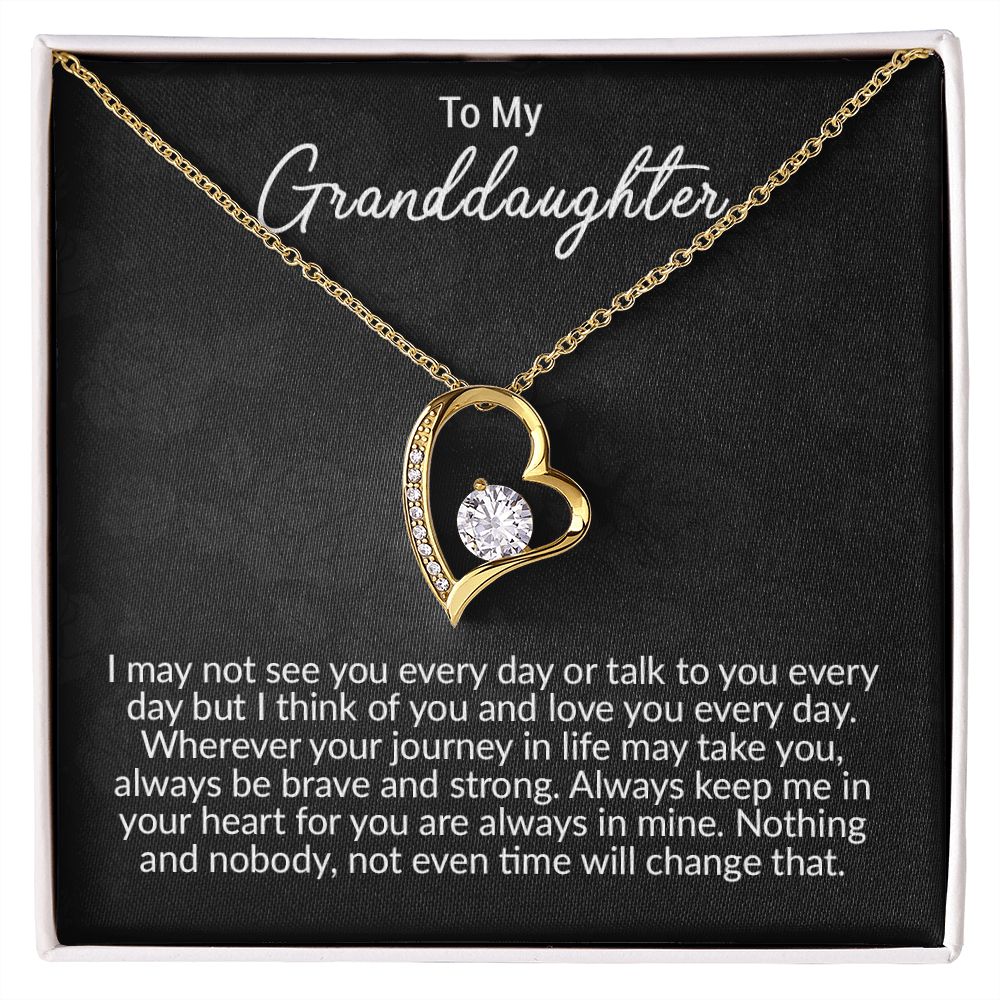 To My Granddaughter Necklace, Granddaughter Gift, Granddaughter Birthday Gift, Graduation Gift for Granddaughter