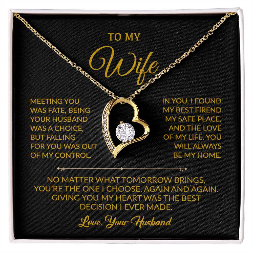 To My Wife Necklace, Gift For Wife, Anniversary Gift For Wife, Necklace For Wife