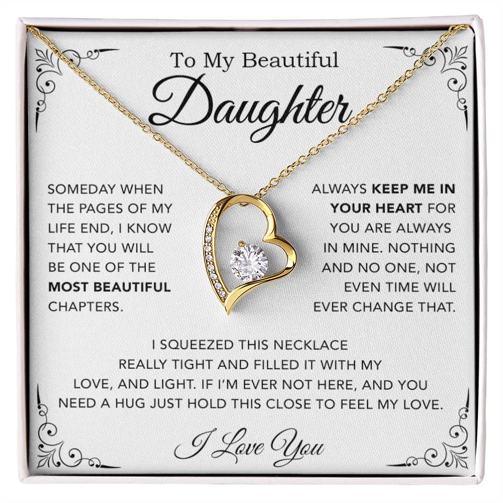 To My Daughter Necklace, Gift from Mother Father Daughter, Birthday Christmas Gift