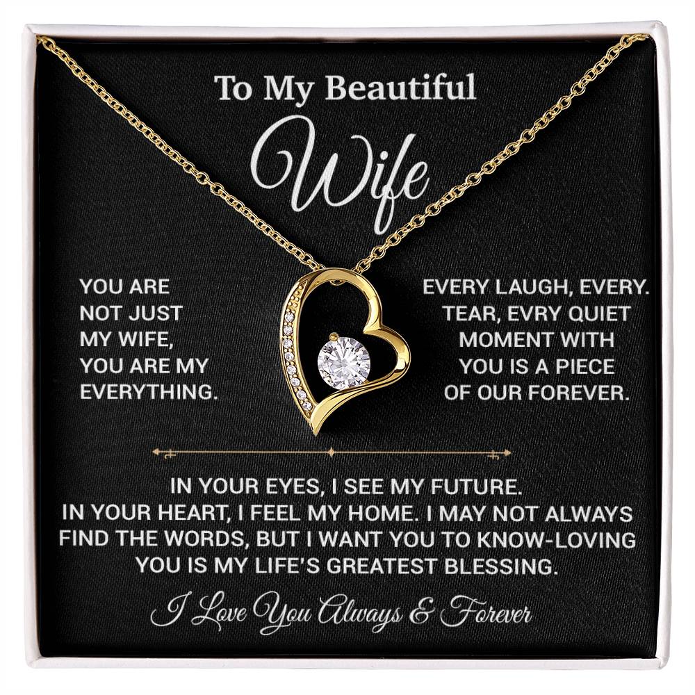 To My Wife Necklace, Christmas Gifts For Women, Anniversary Gift For Wife 10_9_Black