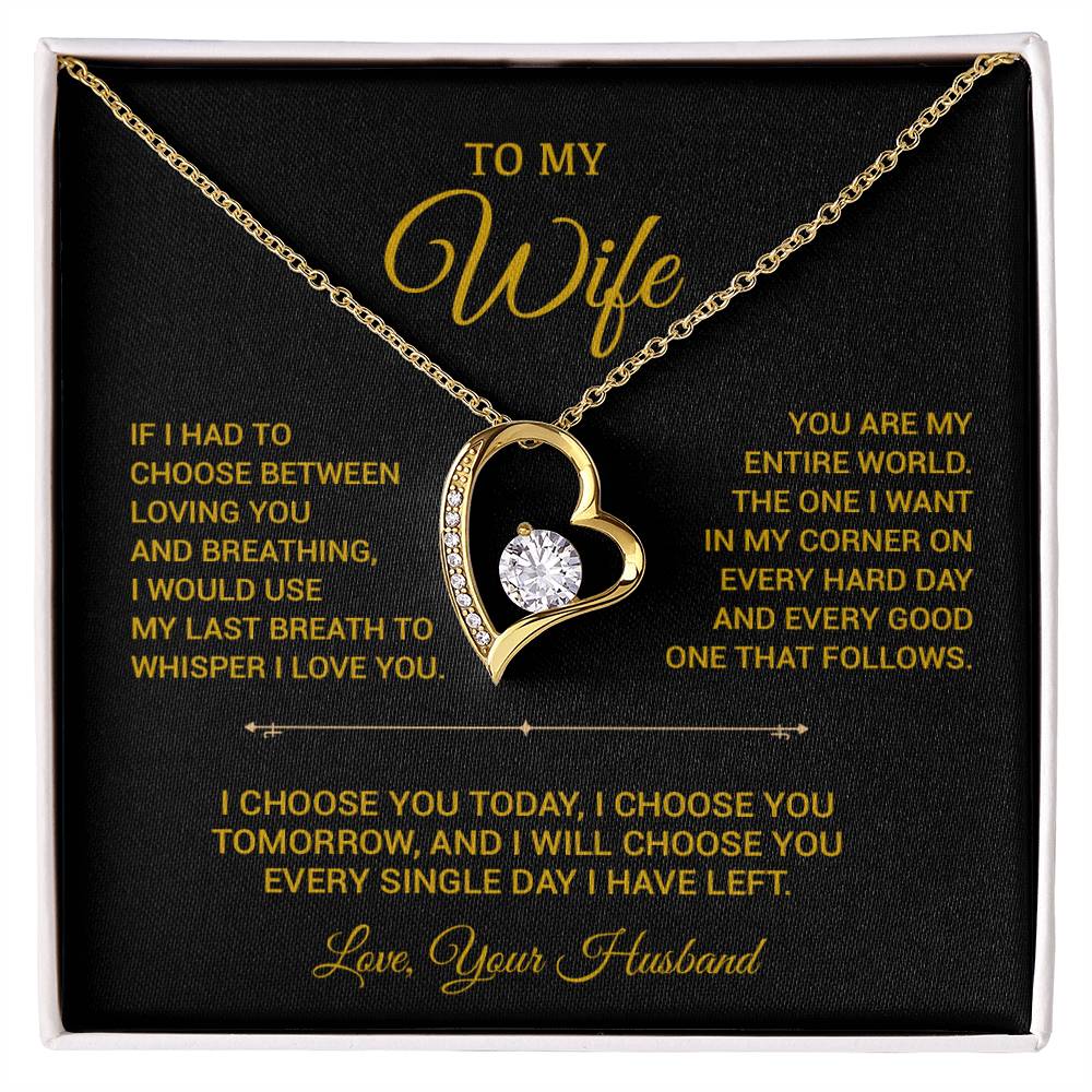 To My Wife Necklace, Gift For Wife, Anniversary Gift For Wife, Christmas Gift