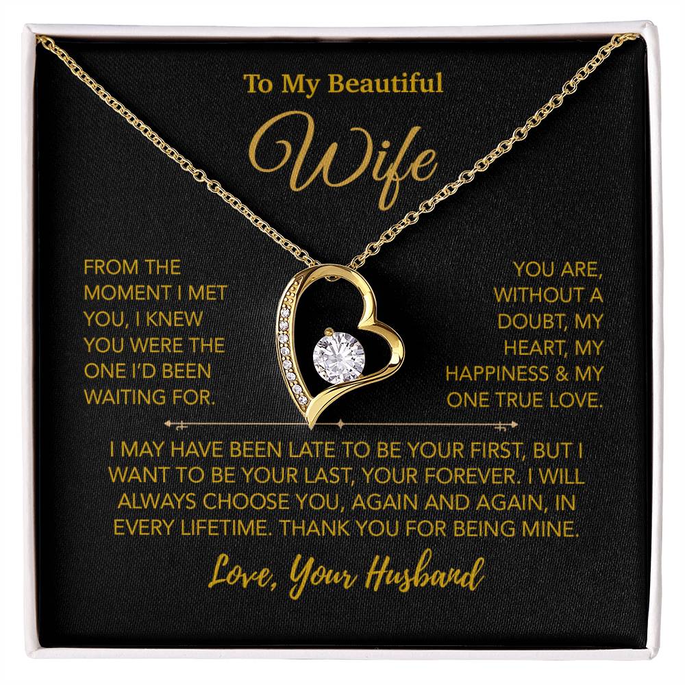 To My Wife Necklace, Christmas Gifts For Women, Anniversary Gift For Wife 27_12_Gold