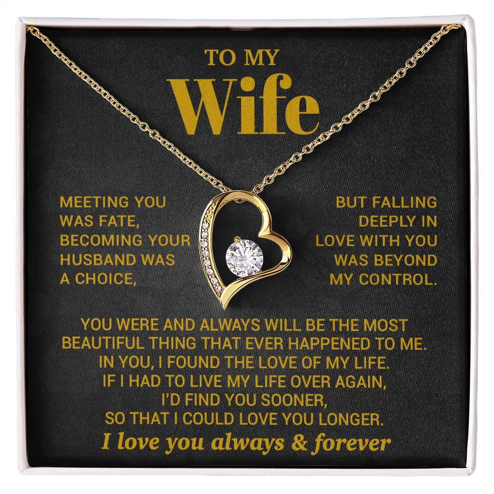 To My Wife Necklace, Christmas Gifts For Women, Anniversary Gift For Wife 7_10_Gold