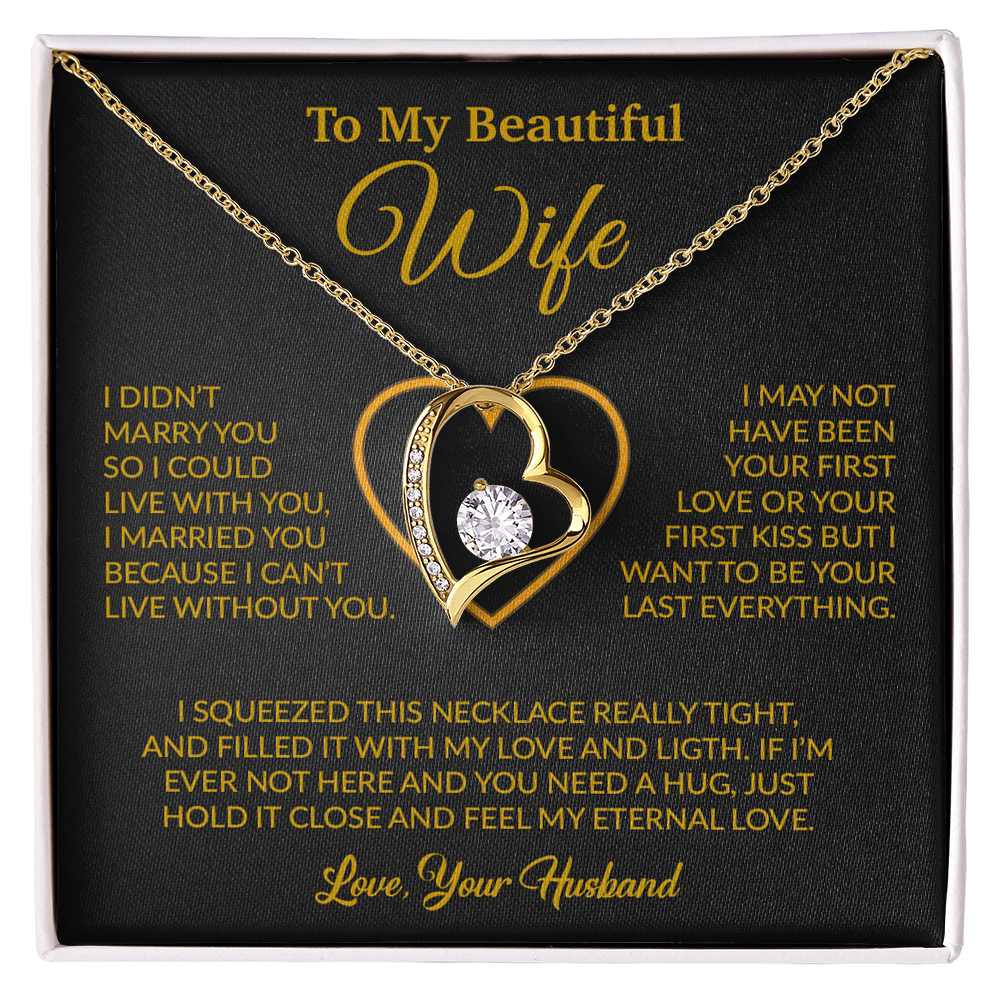 To My Wife Necklace, Gift For Wife, Anniversary Gift For Wife, Necklace For Wife 23_2_Gold
