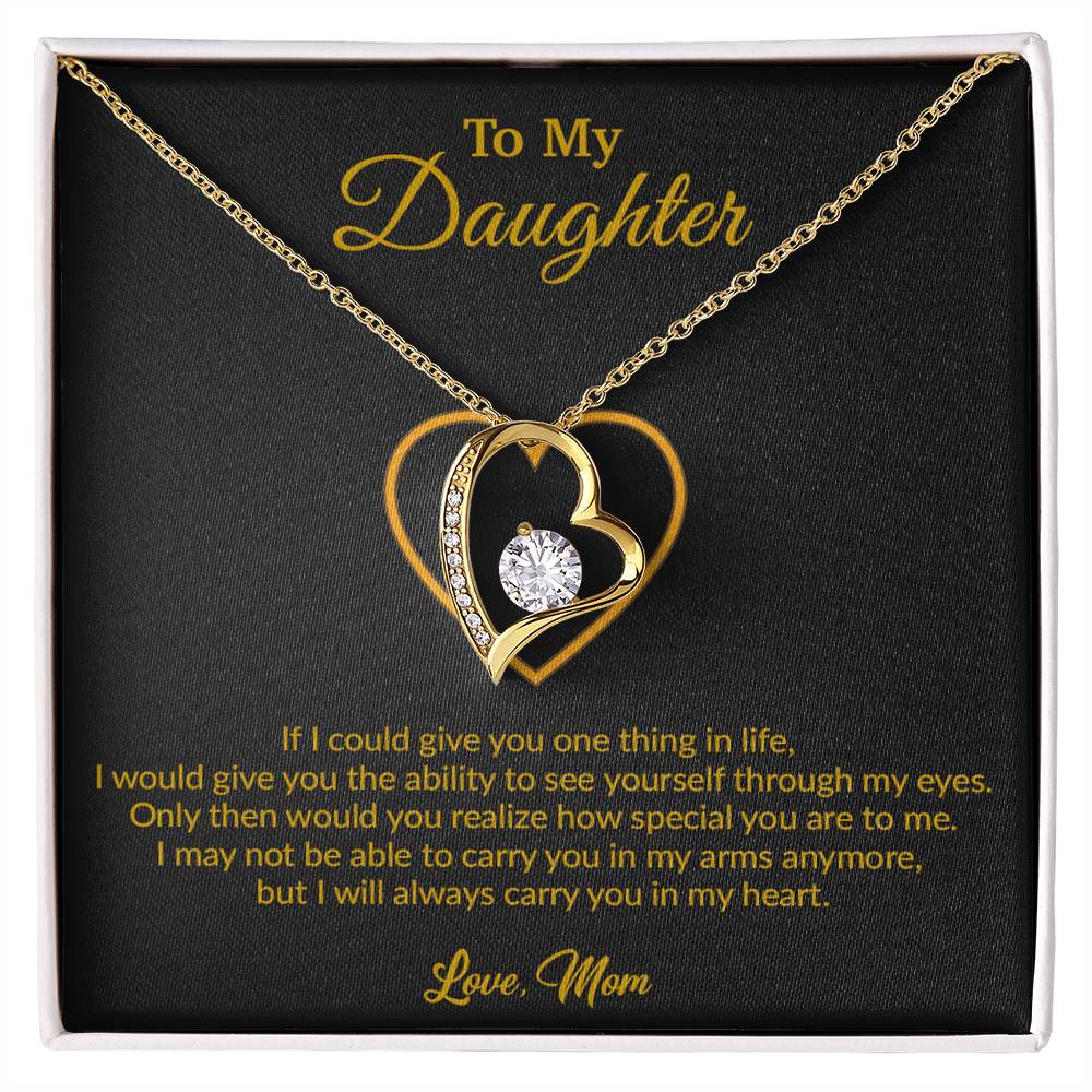 To My Daughter Necklace, Gift for Daughter from Mom, Mother Daughter Necklace