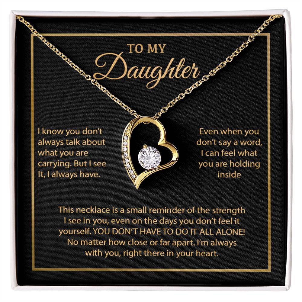 To My Daughter Necklace, Gift for Daughter from Mom, Daughter Mother Necklace 24_3_Gold