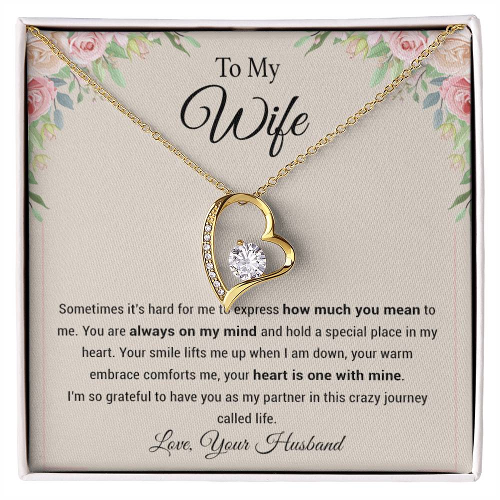 To My Wife Necklace, Wife Christmas Gift, Birthday Gift, Jewelry For My Wife