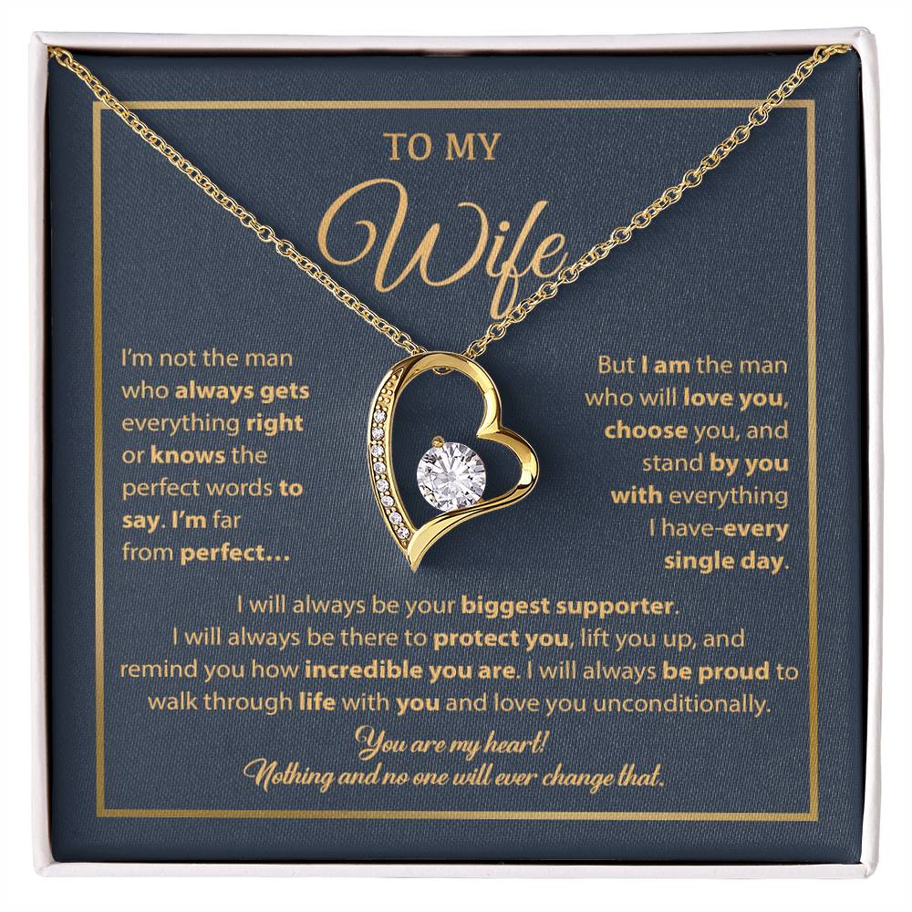 To My Wife Necklace, Gift For Wife, Anniversary Gift For Wife, Necklace For Wife 5_1_Blue