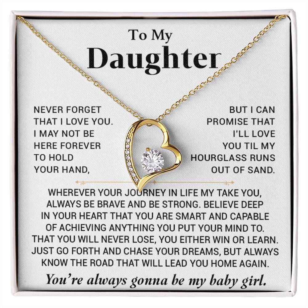 To My Daughter Necklace, Daughter Father Necklace, Daughter Gift From Dad, Mom88