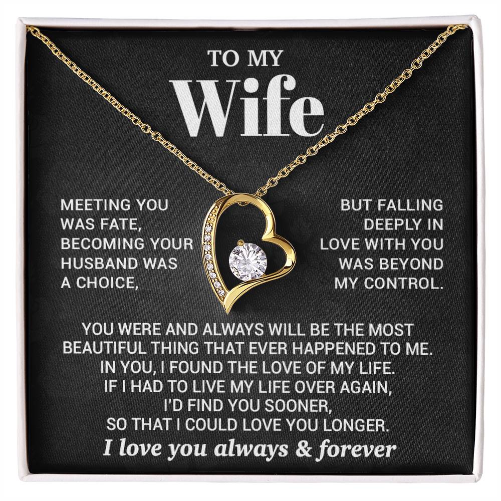 To My Wife Necklace, Christmas Gifts For Women, Anniversary Gift For Wife 7_10_Black