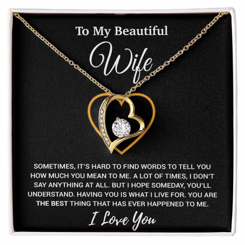 To My Wife Necklace, Christmas Gifts For Women, Anniversary Gift For Wife 21_11_Black