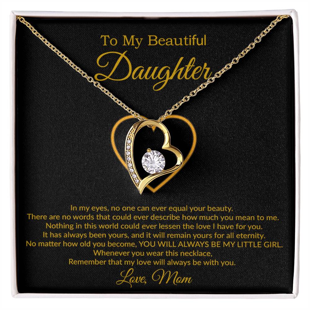 To My Daughter Necklace, Gift For Daughter From Mom, Daughter Mother Necklace 21_7_Gold