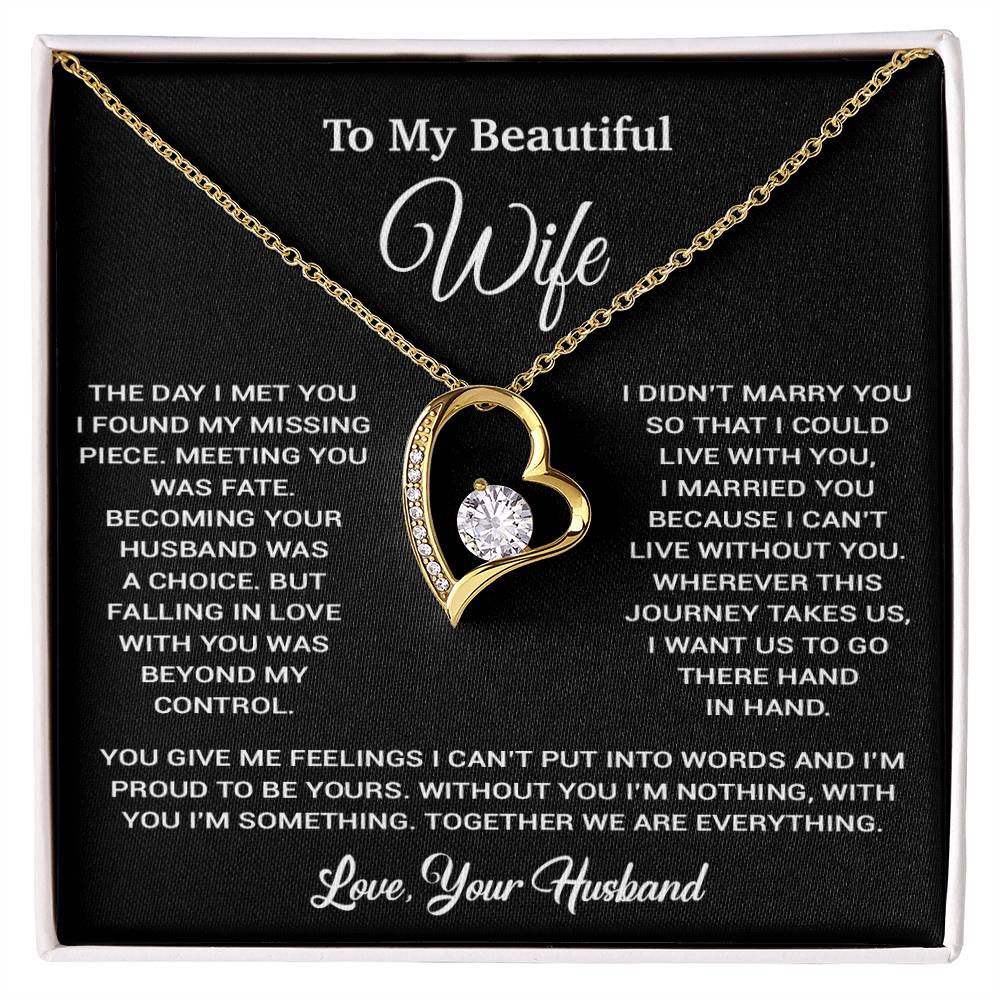 To My Wife Necklace, Vanlentines Gifts For Women, Anniversary Gift For Wife 2_2_Black