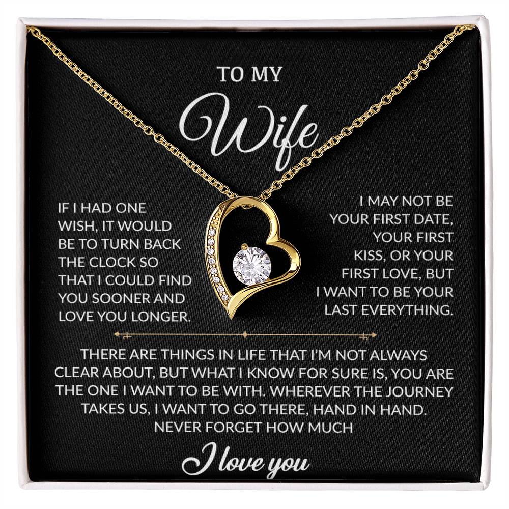 To My Wife Necklace, Gift For Wife, Anniversary Gift For Wife, Necklace For Wife 28_7_Black
