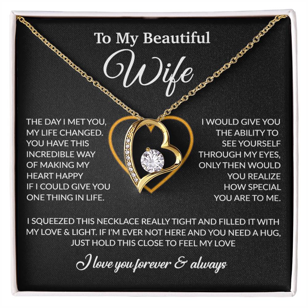 To My Wife Necklace, Gift For Wife, Anniversary Gift For Wife, Necklace For Wife 23_1_Black