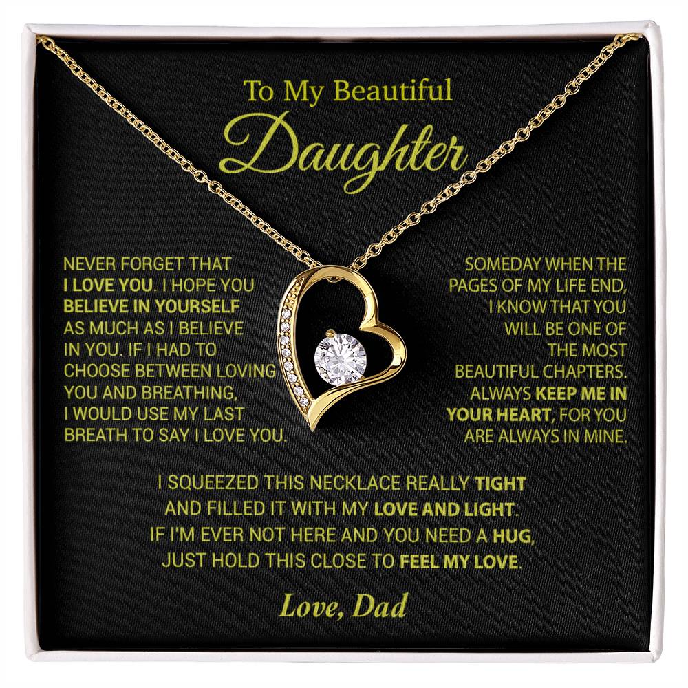 To My Daughter Necklace, Daughter Father Necklace, Daughter Gift From Dad 6_9_xanh