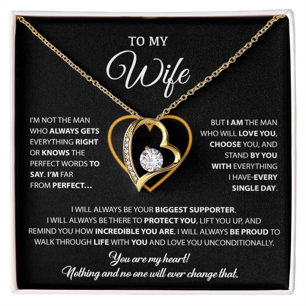 To My Wife Necklace, Gift For Wife, Anniversary Gift For Wife, Necklace For Wife 14_1_Black
