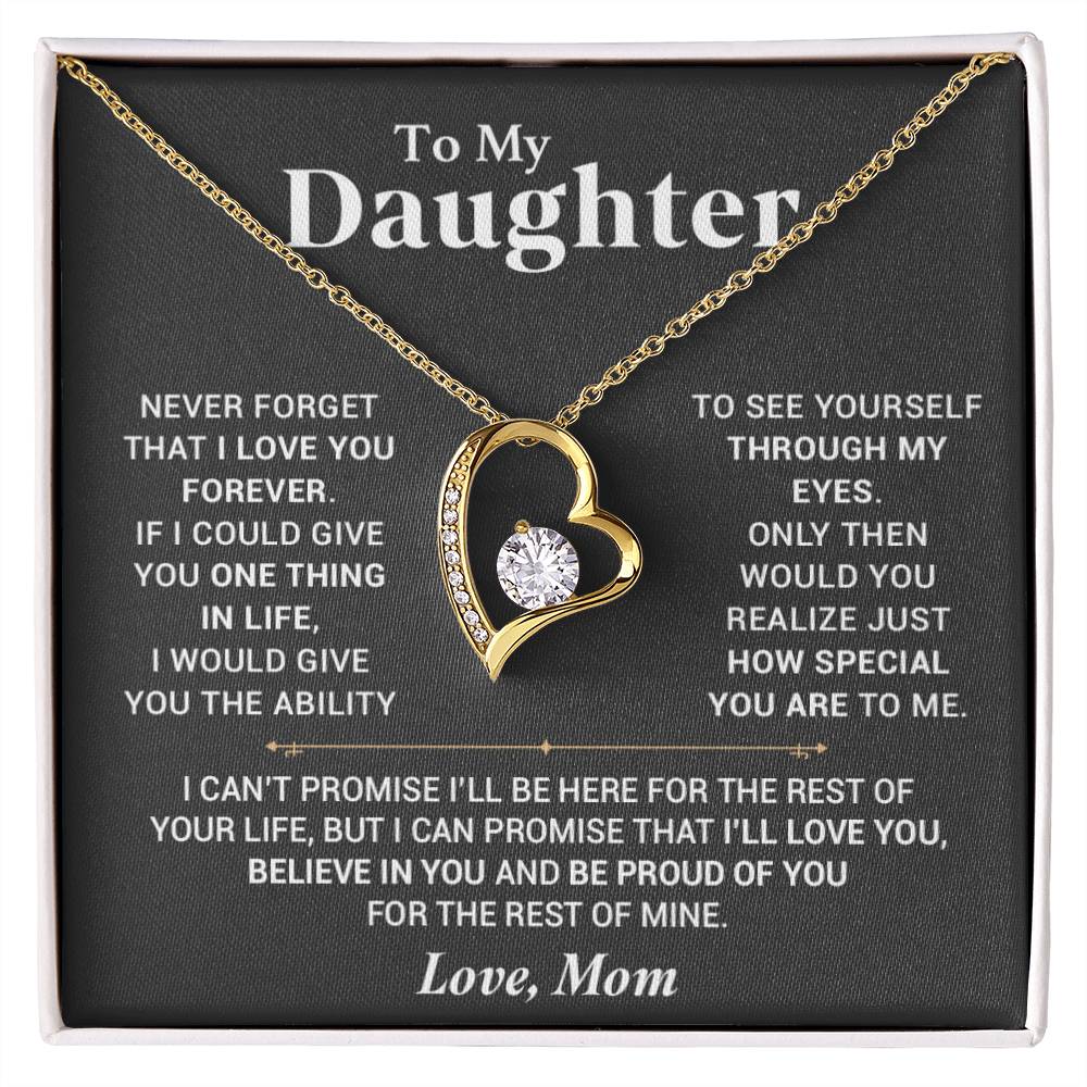 To My Daughter Necklace, Daughter Gift From Mom, Birthday Gift for Daughter44