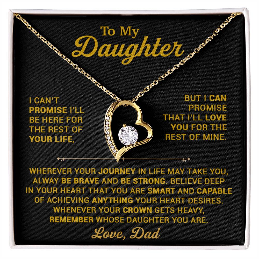 To My Daughter Necklace, Gift for Daughter from Dad, Daughter Father Necklace 11_10_Gold