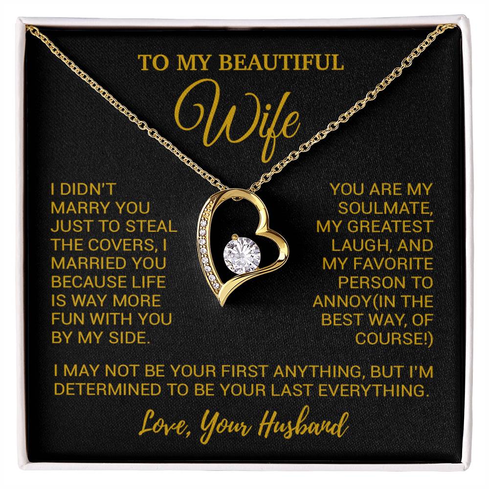To My Wife Necklace, Christmas Gifts For Women, Anniversary Gift For Wife 24_10_Gold