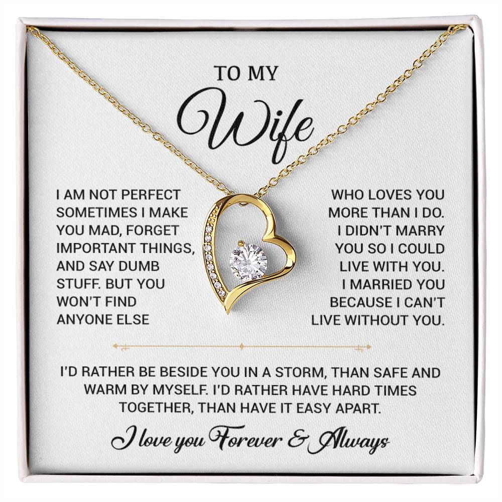 To My Wife Necklace, Gift For Wife, Anniversary Gift For Wife, Christmas Gift 18_9_White