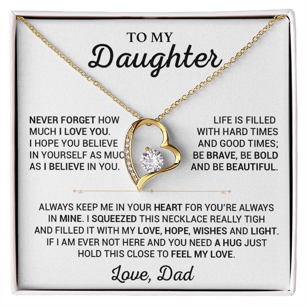 To My Daughter Necklace, Gift for Daughter from Dad,Daughter Father Necklace 20_7