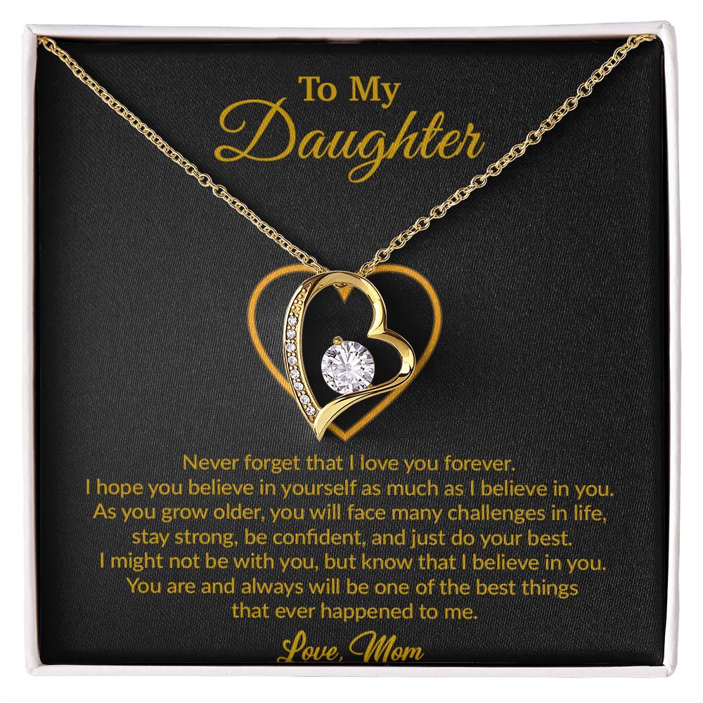 To My Daughter Necklace, Gift for Daughter from Mom, Mother Daughter Necklace 19_8_Gold