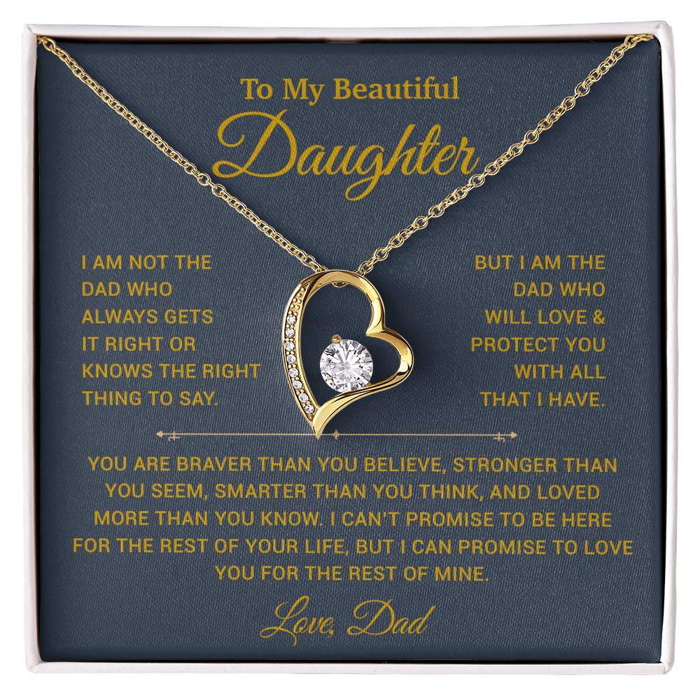 To My Daughter Necklace, Gift for Daughter from Dad, Father Daughter Necklace