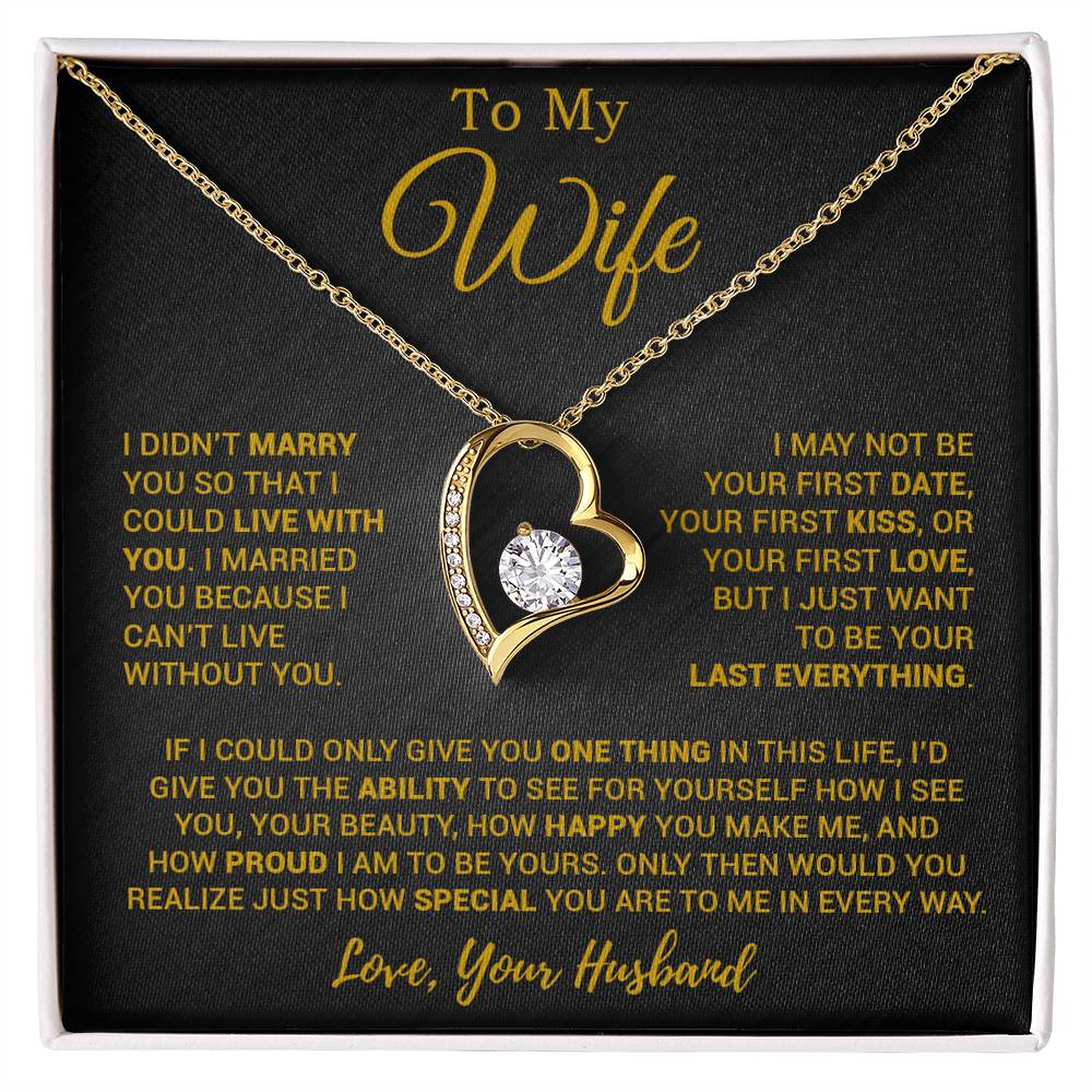 To My Wife Necklace, Gift For Wife, Anniversary Gift For Wife, Necklace For Wife 27_3_Gold