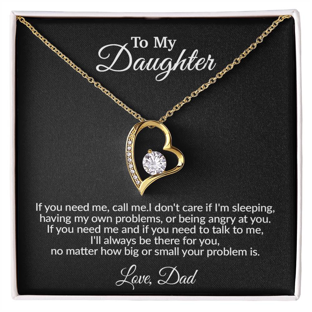 To My Daughter Necklace, Gift for Daughter from Dad, Father Daughter Necklace