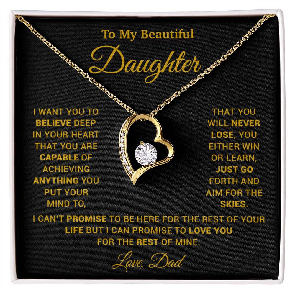 To My Daughter Necklace, Gift for Daughter from Dad, Father Daughter Necklace 26_2_Gold