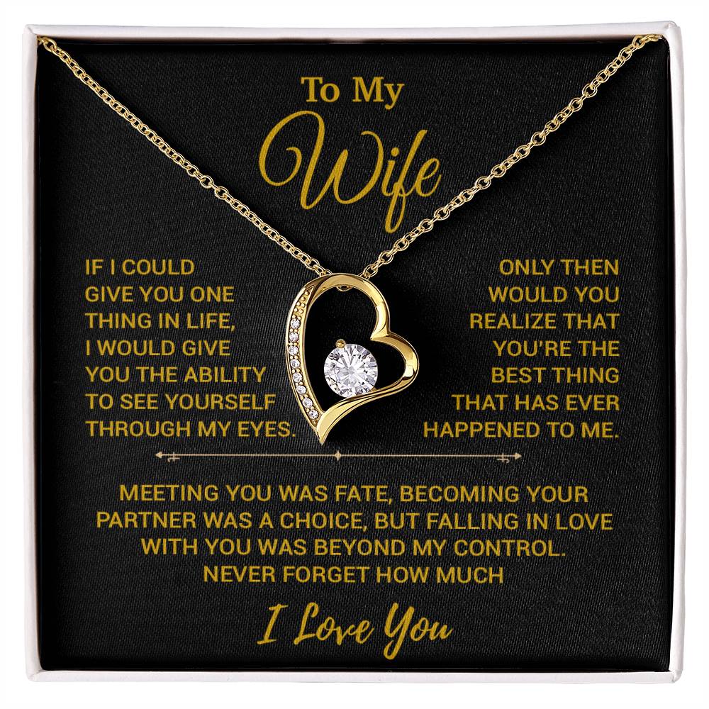 To My Wife Necklace, Christmas Gifts For Women, Anniversary Gift For Wife 19_10_Gold