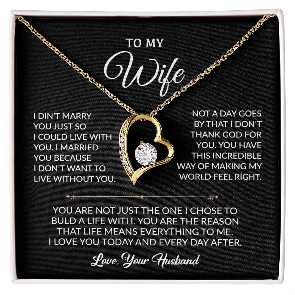To My Wife Necklace, Gift For Wife, Anniversary Gift For Wife, Necklace For Wife