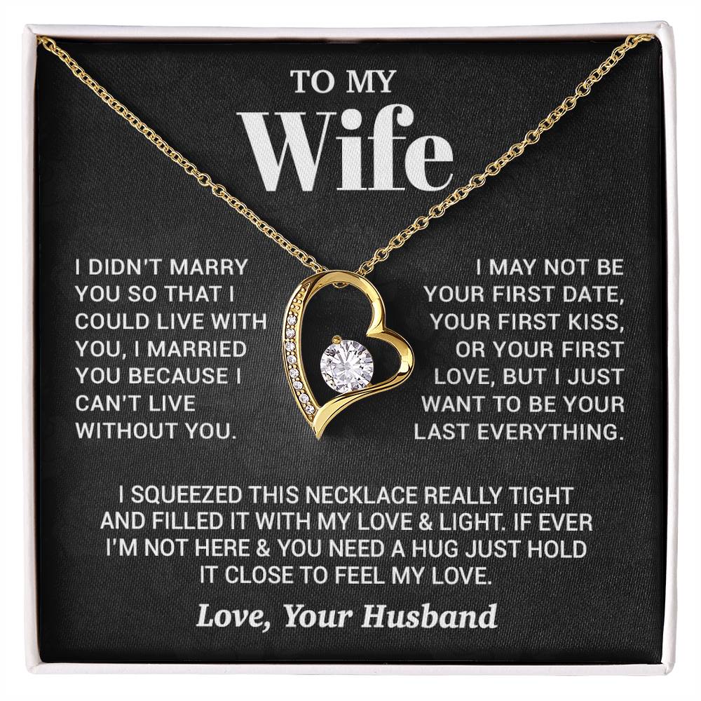 To My Wife Necklace, Christmas Gifts For Women, Anniversary Gift For Wife 27_9_Black