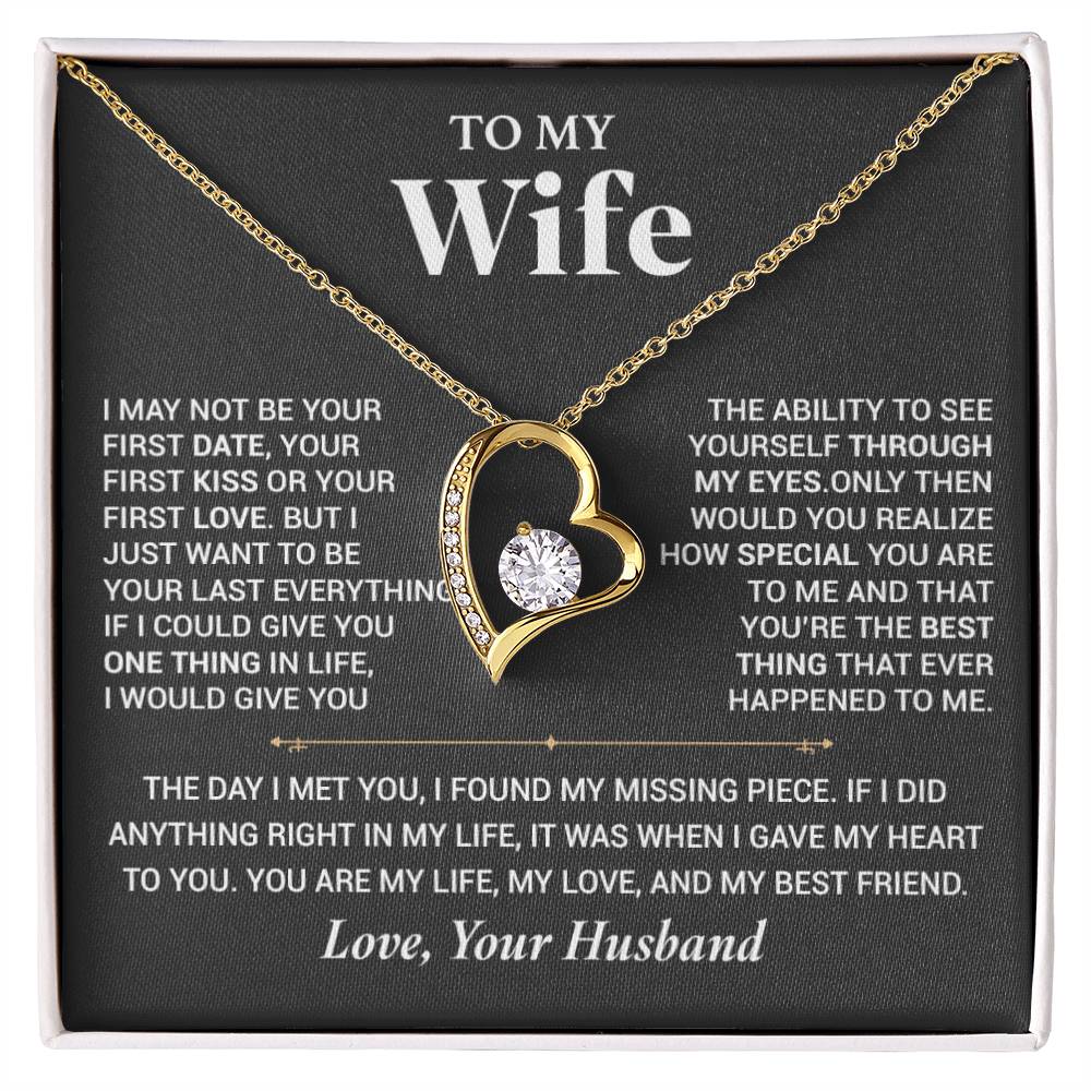 To My Wife Necklace, Christmas Gift For Wife, Christmas Gifts For Her, Wife Gift_ Gray