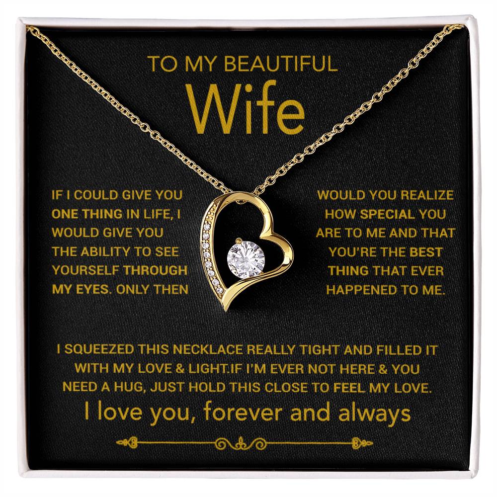 To My Wife Necklace, Christmas Gifts For Women, Anniversary Gift For Wife 8_10_Gold
