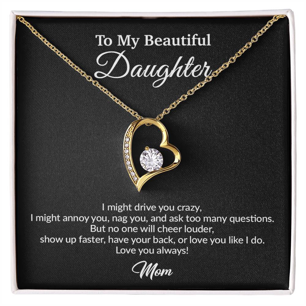 To My Daughter Necklace, Gift for Daughter from Mom, Mother Daughter Necklace
