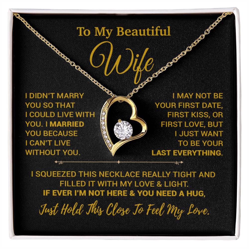 To My Wife Necklace, Christmas Gifts For Women, Anniversary Gift For Wife 7_9_Gold
