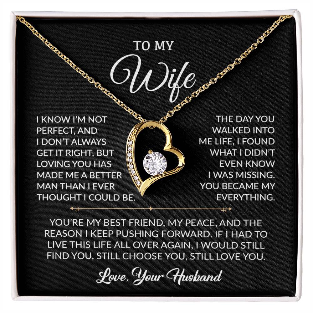 To My Wife Necklace, Gift For Wife, Anniversary Gift For Wife, Necklace For Wife