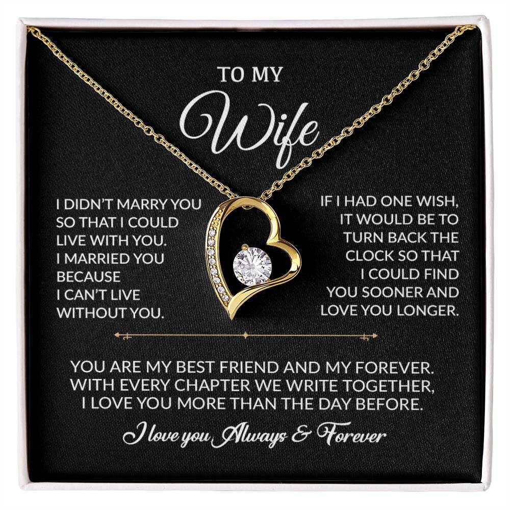 To My Wife Necklace, Gift For Wife, Anniversary Gift For Wife, Necklace For Wife