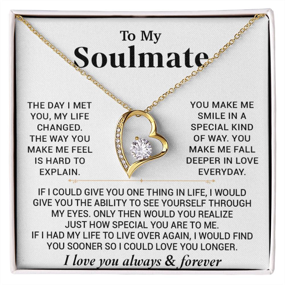 To My Soulmate Necklace Gift For Girlfriend Wife Birthday Gifts Christmas Gifts