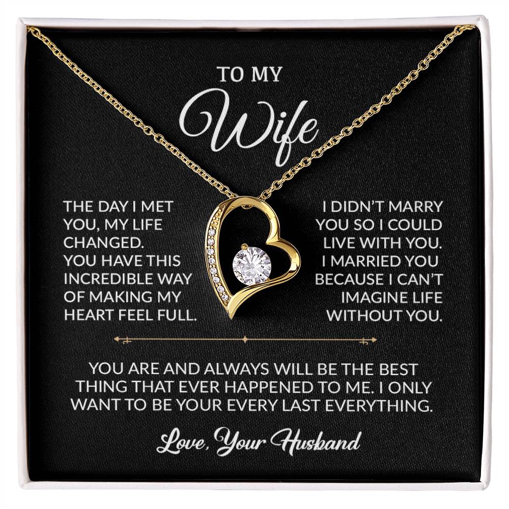 To My Wife Necklace, Gift For Wife, Anniversary Gift For Wife, Necklace For Wife