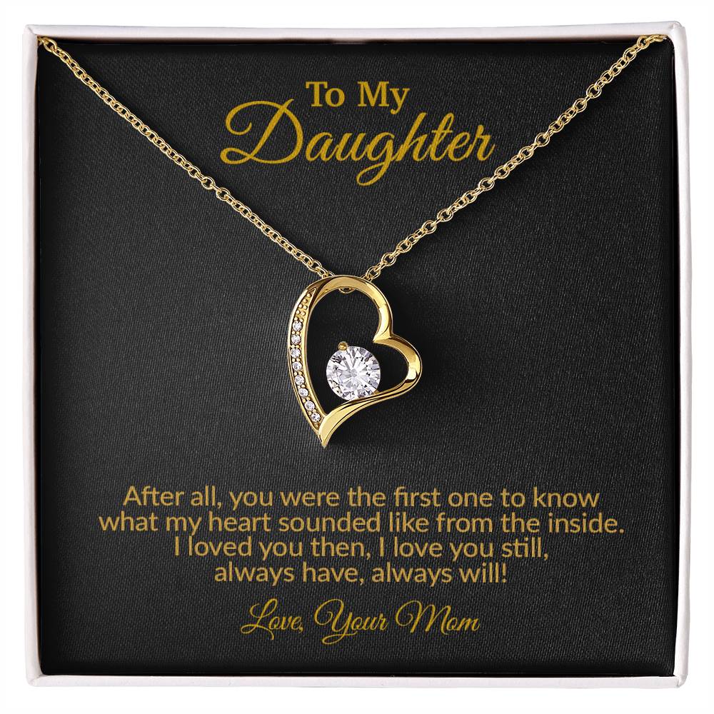 To My Daughter Necklace, Gift for Daughter from Mom, Mother Daughter Necklace
