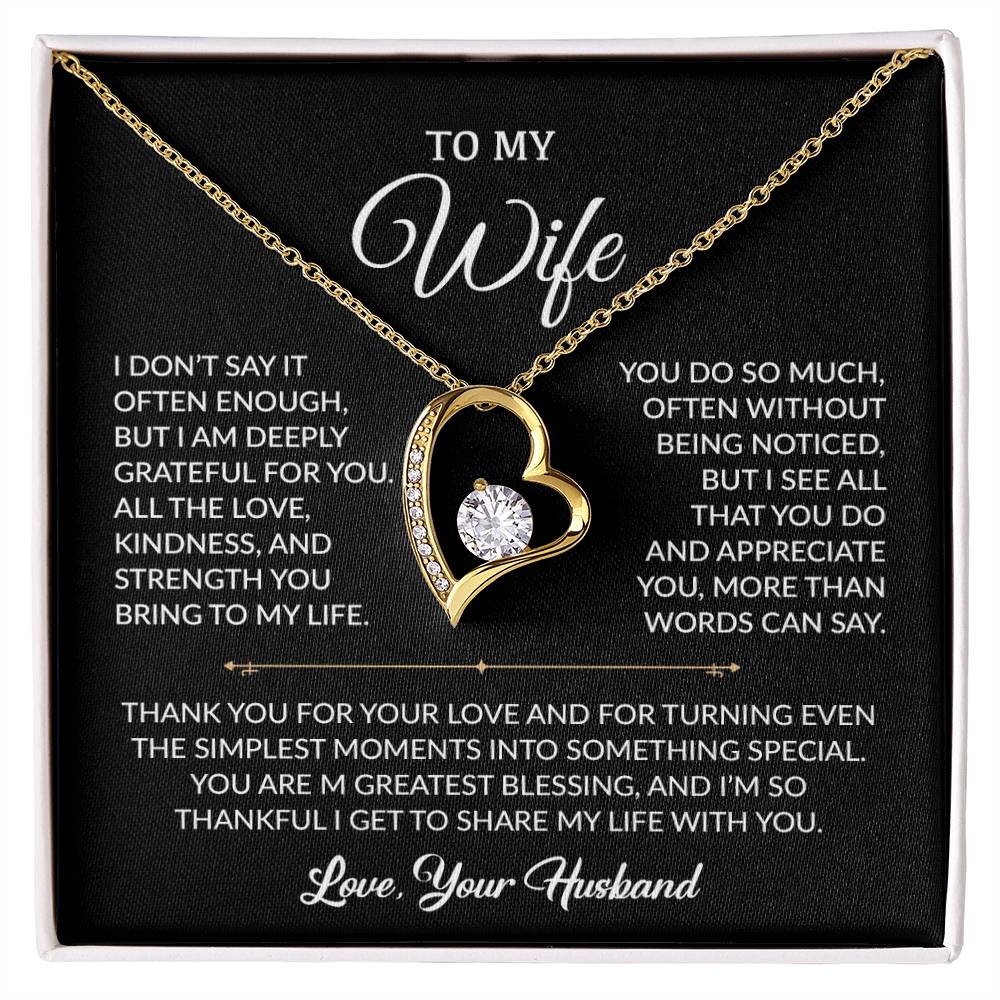 To My Wife Necklace, Gift For Wife, Anniversary Gift For Wife, Necklace For Wife