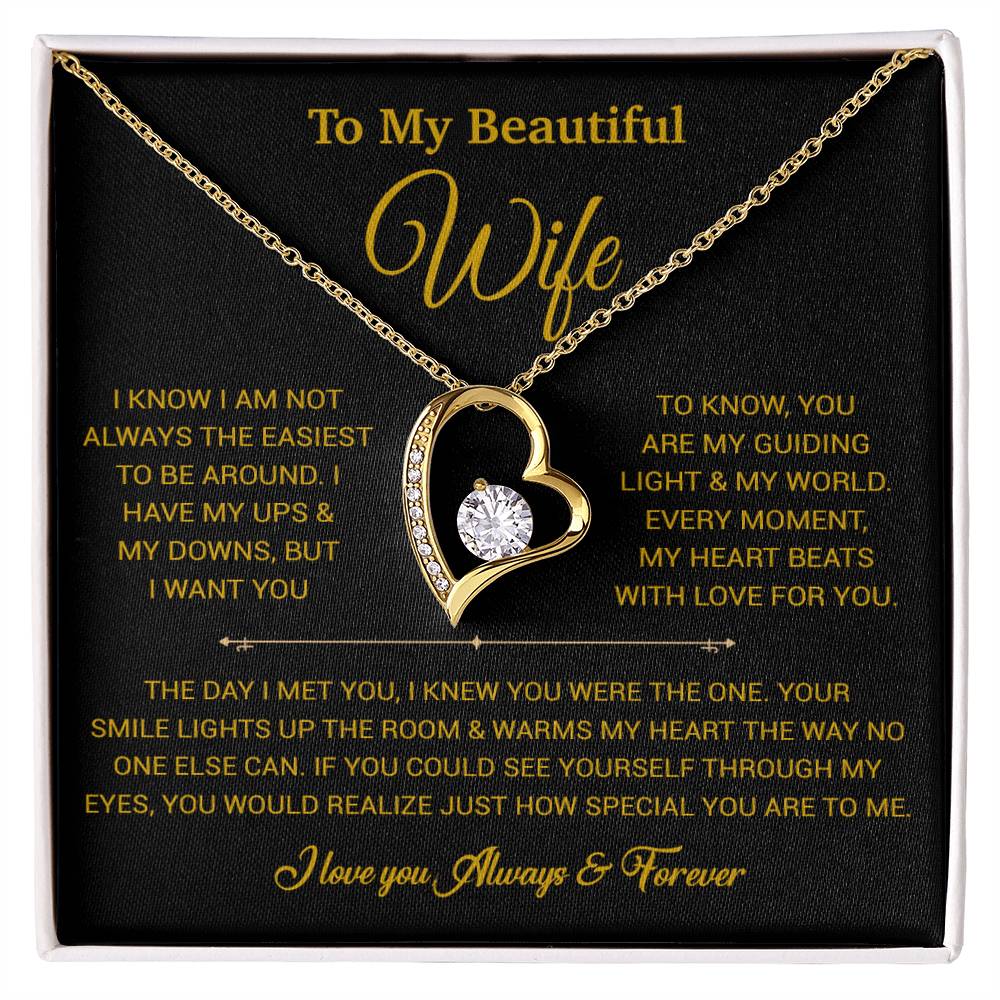 To My Wife Necklace, Gift For Wife, Anniversary Gift For Wife, Necklace For Wife 6_6_Gold