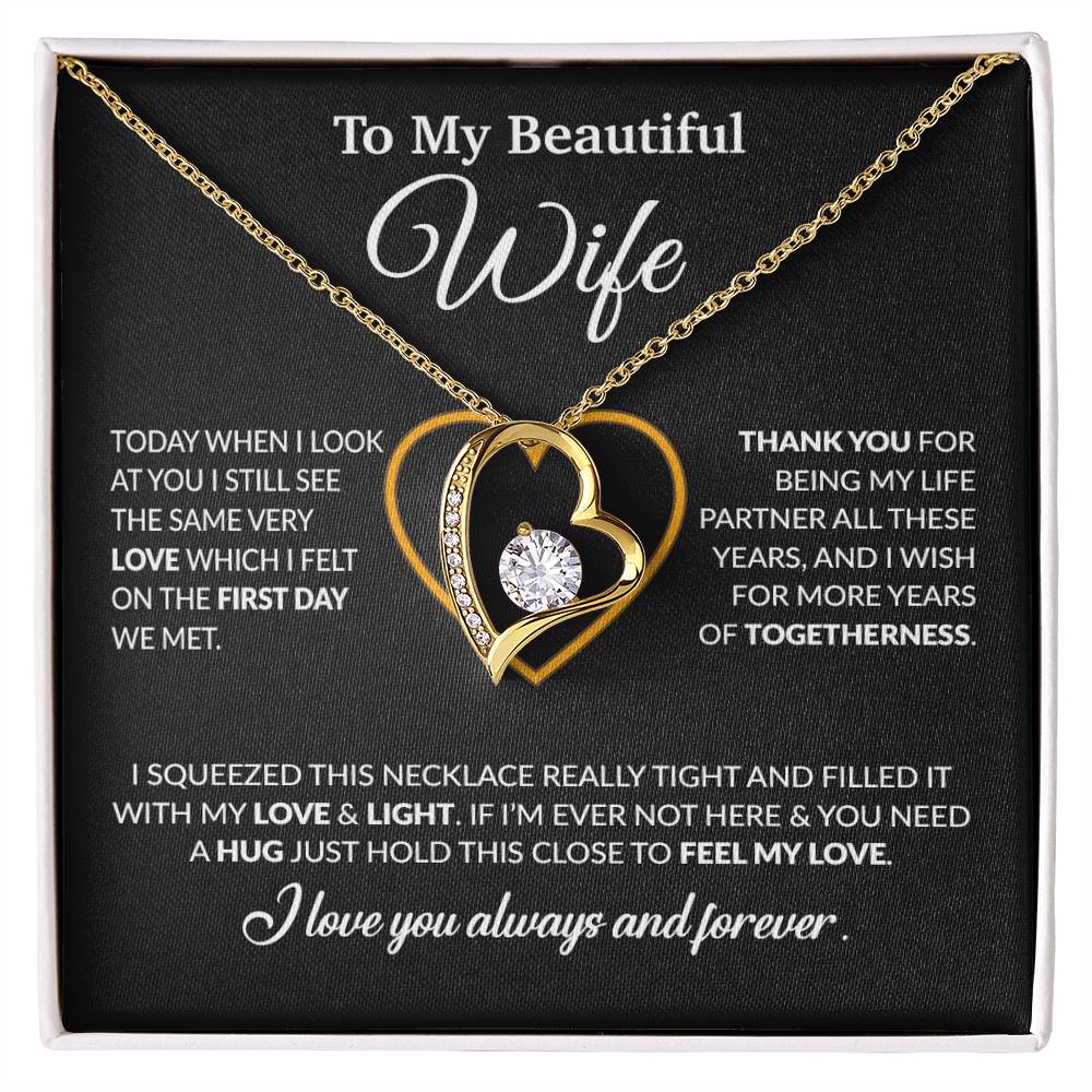 To My Wife Necklace, Christmas Gifts For Women, Anniversary Gift For Wife 9_12_Black
