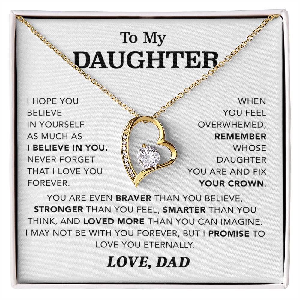 To My Daughter Necklace, Gift for Daughter from Dad, Father Daughter Necklace 4_12
