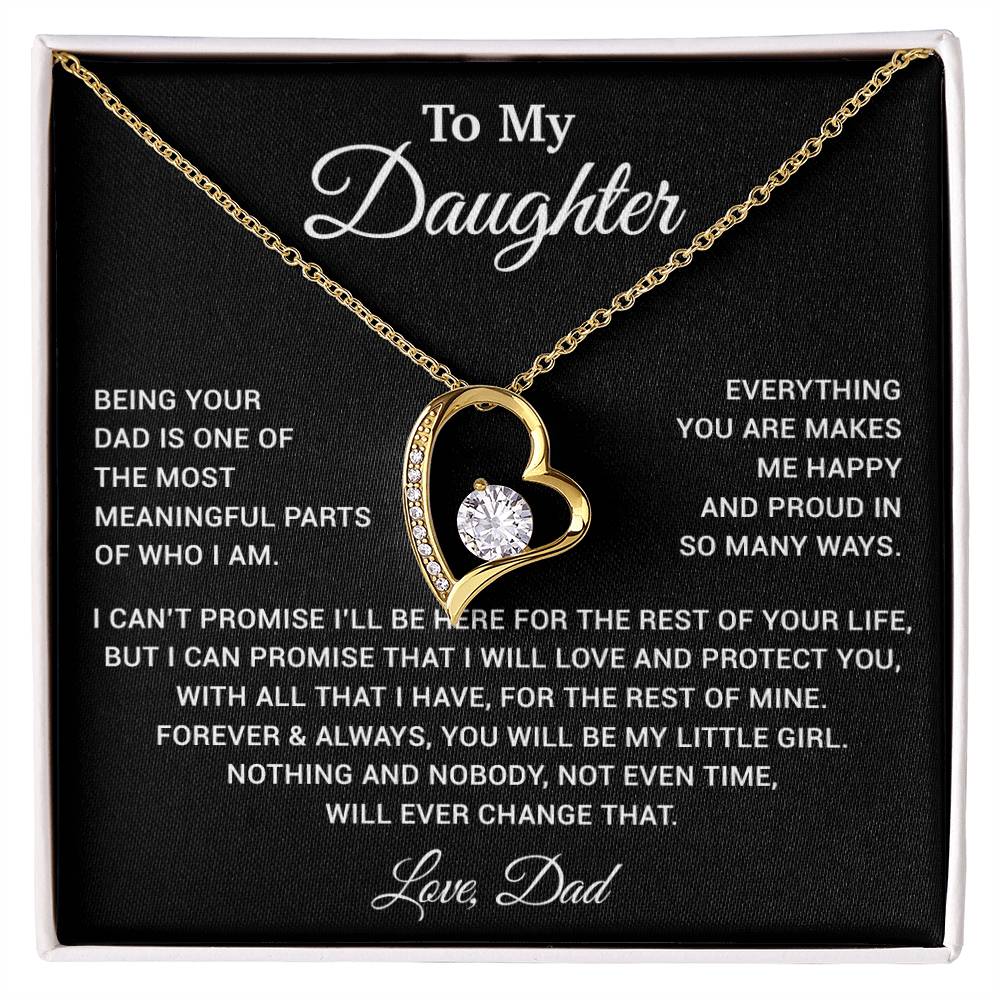 To My Daughter Necklace, Gift for Daughter from Dad, Father Daughter Necklace