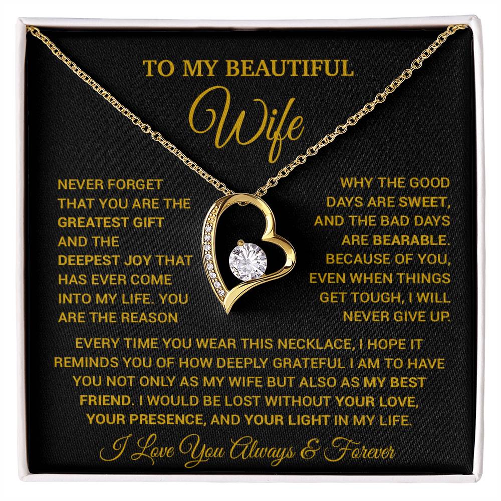 To My Wife Necklace, Christmas Gifts For Wife, Anniversary Cute Gift For Wife_16_9_Gold